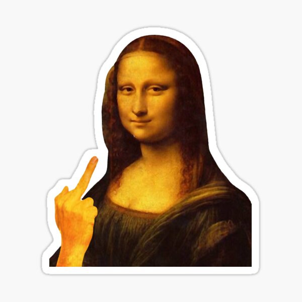 Item preview, Mona Lisa Funny Painting Middle Finger  designed and sold by RosinaInmans.