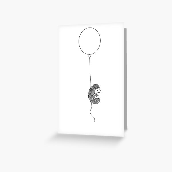 Item preview, Hedgehog and Balloon designed and sold by SydneyKoffler.