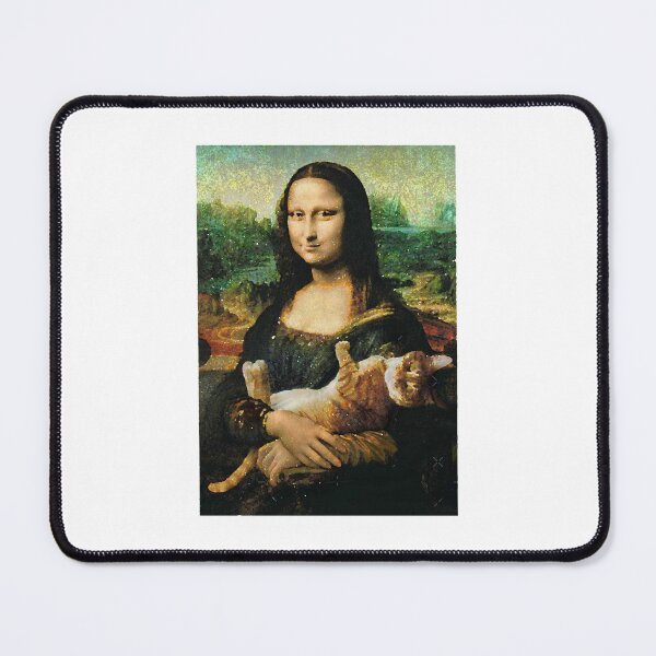 Item preview, Mona Lisa holding a cat  designed and sold by RosinaInmans.