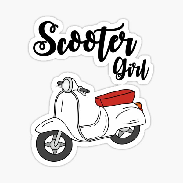 Stickers Scooter Girl - Stickers Malin