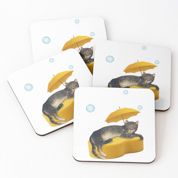 Item preview, Cat in the shower. Vintage cat. Design by Mindthecherry designed and sold by MINDTHECHERRY.