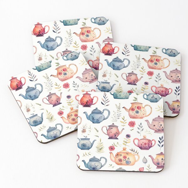 Item preview, Whimsical Watercolor Teapots No.1 designed and sold by Marvel Selke.