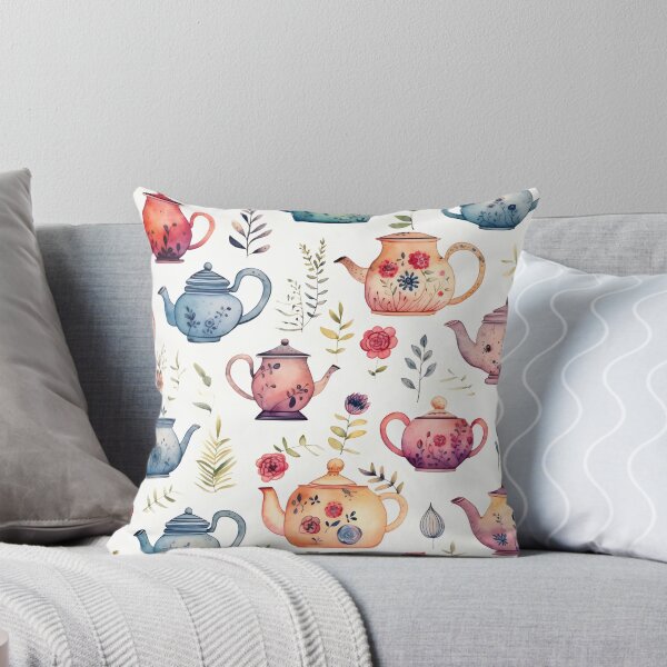 Item preview, Whimsical Watercolor Teapots No.1 designed and sold by Marvel Selke.