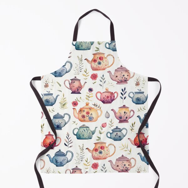 Item preview, Whimsical Watercolor Teapots No.1 designed and sold by Marvel Selke.
