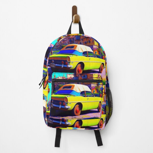 Item preview, Yellow retro car designed and sold by M-Y-A-R-T-.