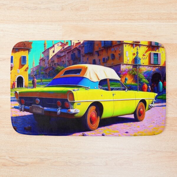 Item preview, Yellow retro car designed and sold by m-y-A-I-A-R-T-.