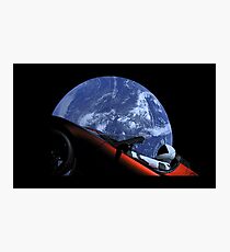 Starman in Tesla Roadster im Weltraum Fotodruck