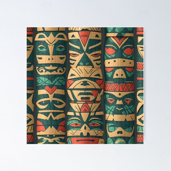 Item preview, Tribal Treasures: Seamless Hawaiian Culture designed and sold by LeonAndrewRazon.