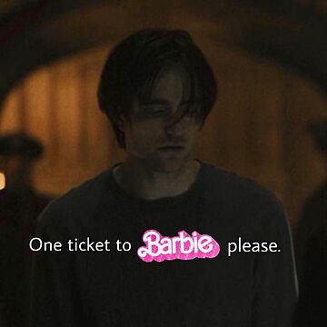 one ticket to barbie please Sticker for Sale by angelarchives Redbubble