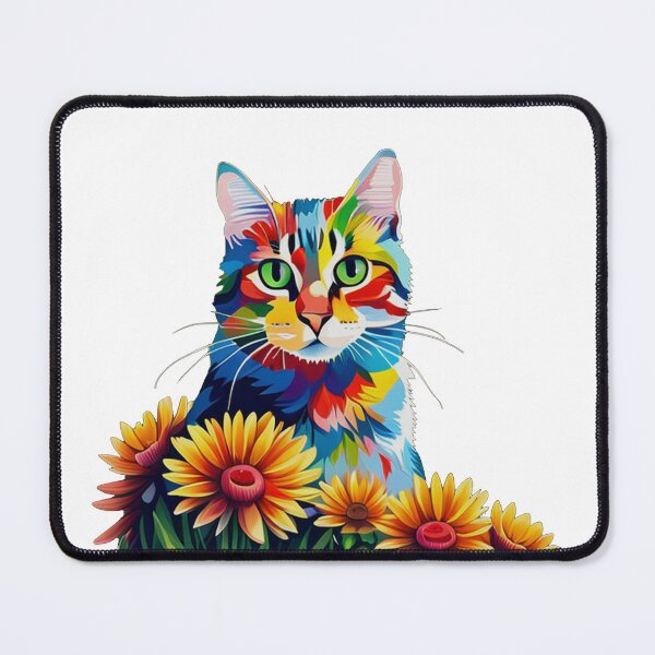 Item preview, Ai Colorful cat with flowers 02 designed and sold by Coverex.