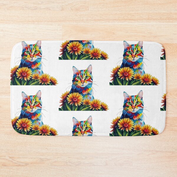 Item preview, Ai Colorful cat with flowers 02 designed and sold by Coverex.