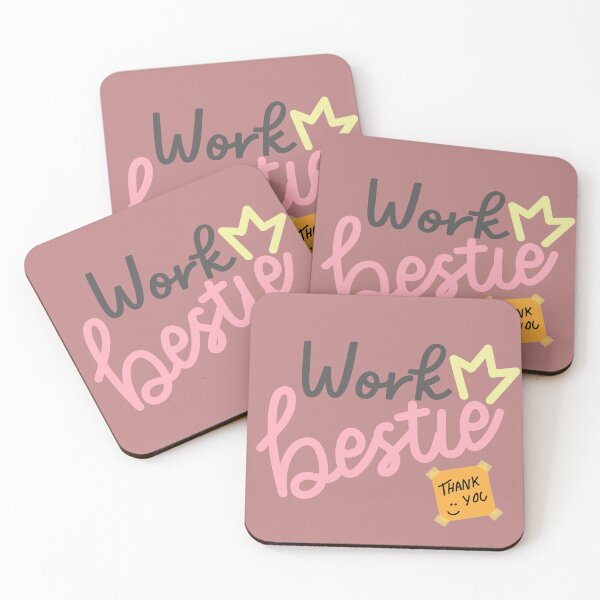 Item preview, Work Bestie - Pink designed and sold by Shy Introvert Tales.