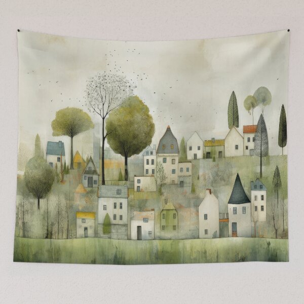 Item preview, Little village landscape designed and sold by Adriano Carrideo.