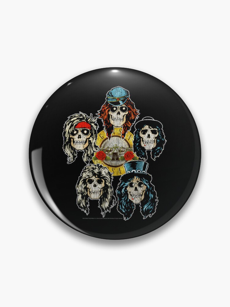 Guns N Roses Skull Heads Premium Pin for Sale by MichelHarquin