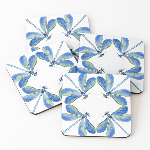Item preview, Blue Dragonfly watercolour tile designed and sold by RSHarts.