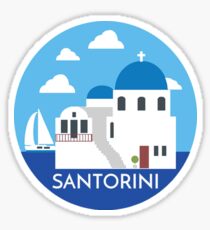 Santorini Greece Sticker