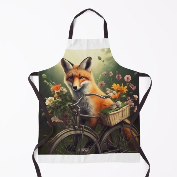 Item preview, fox on bike designed and sold by EdicionesJML.