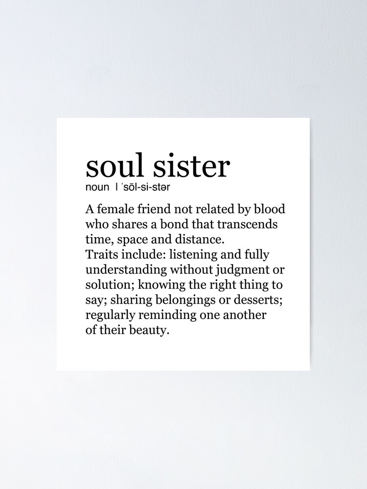 Soul Sister Poster By Inkymisfit Redbubble