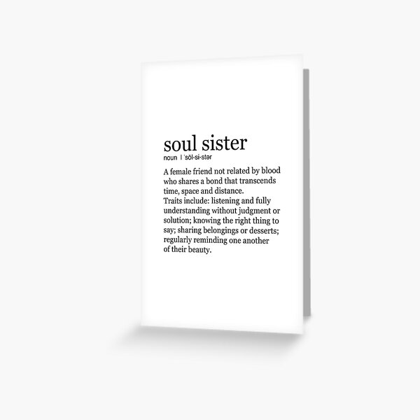 Soul Sister Greeting Card