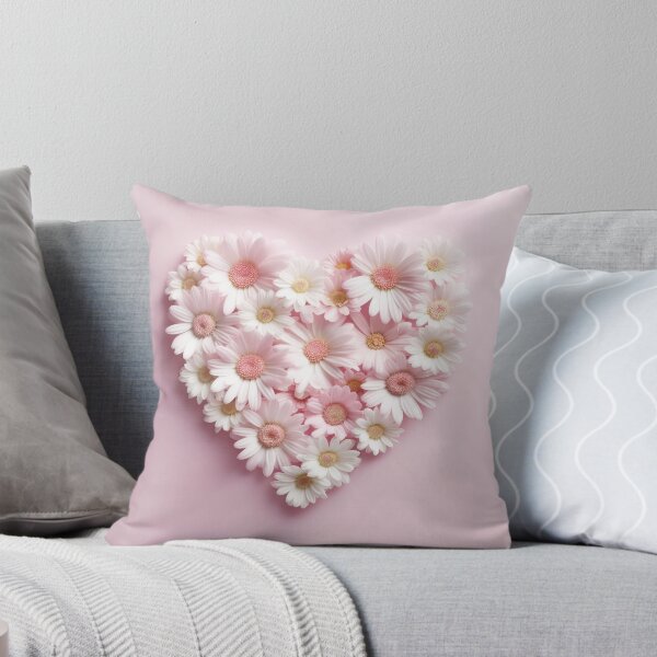 Item preview, Heart of Daisies - Summer Floral Love - Pink  designed and sold by MysticMarble.