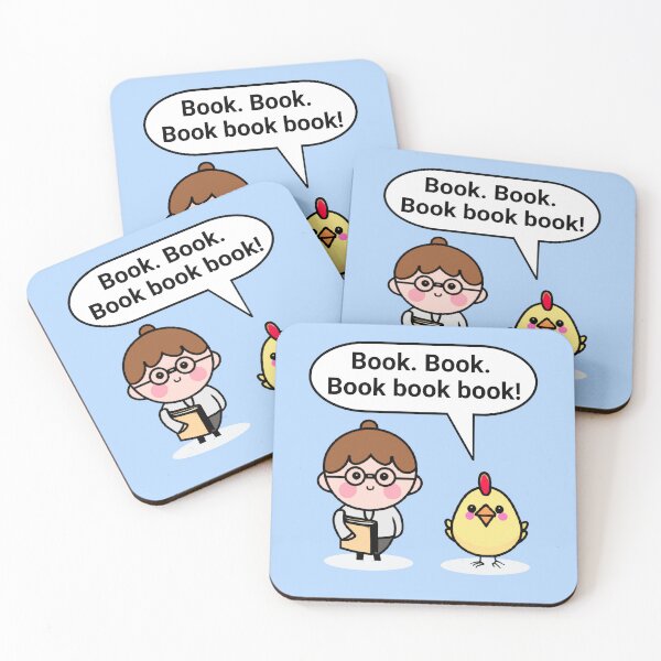 Item preview, "A chicken walked into a library" joke designed and sold by DistinctDesignz.