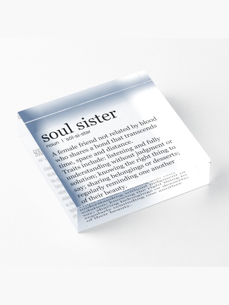 Alternate view of Soul Sister Acrylic Block