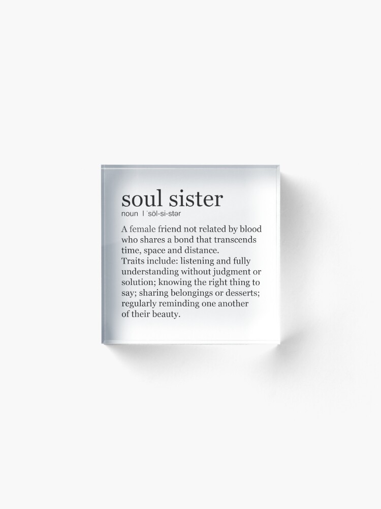 Alternate view of Soul Sister Acrylic Block