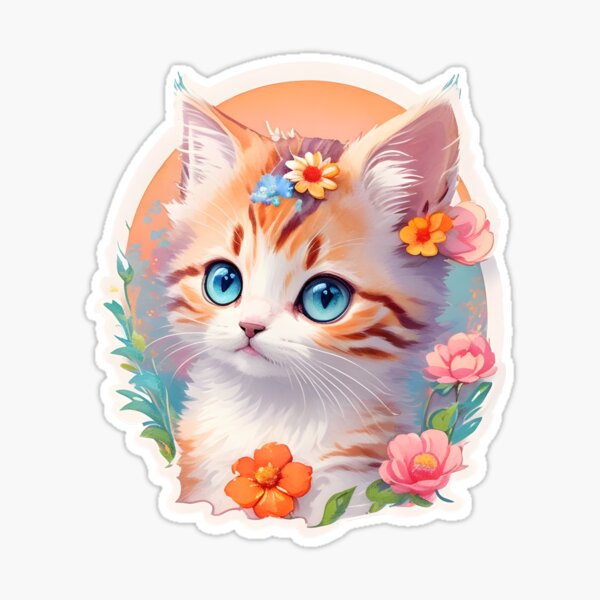 Little Colorful Flowers Stickers Sticker for Sale by DimHel2