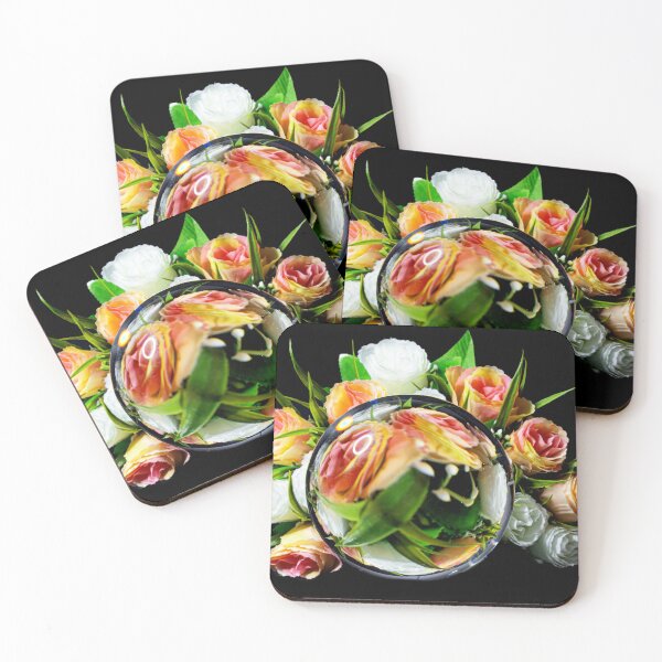Item preview, Bunch of flowers with a glass orb in front Abstract still life designed and sold by ea-photos.