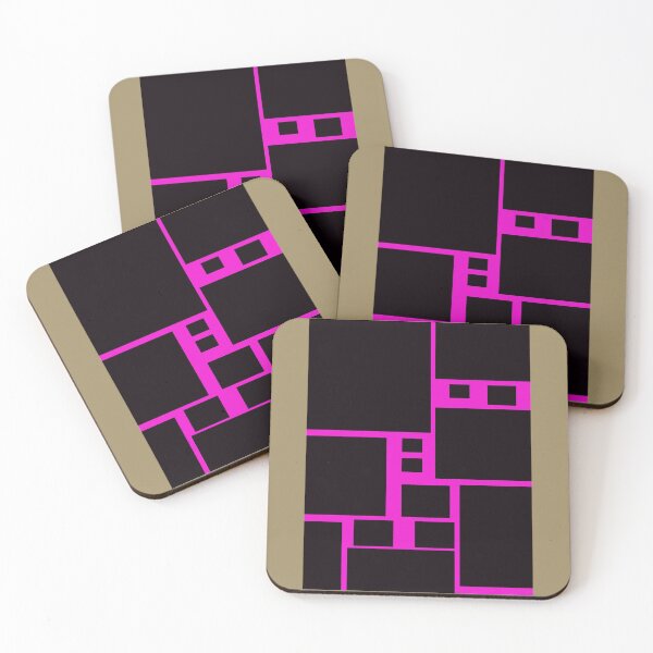 Item preview, Black squares on pink abstract 1 Graphic  designed and sold by Fernandesigner.