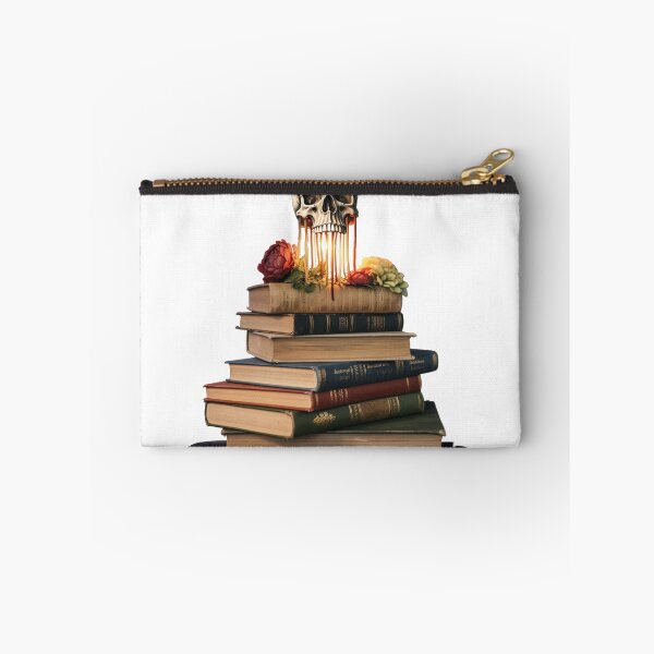Item preview, Skull with Candle on Stack of Books designed and sold by auxincaftan0o.