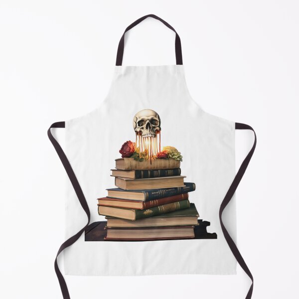 Item preview, Skull with Candle on Stack of Books designed and sold by auxincaftan0o.