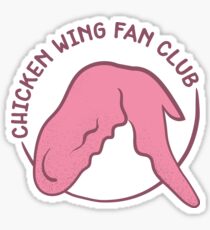 Chicken Wing Fan Club (pink) Sticker
