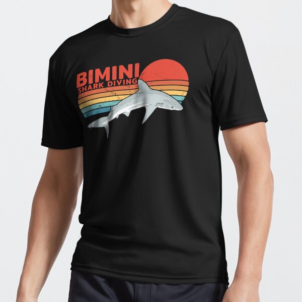 Caribbean reef shark Bimini Bahamas flag Active T-Shirt by NicGrayGraphic