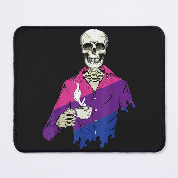 Item preview, Skeleton Drinking Coffee LGBT-Q Retro Asexual Pride Flag  designed and sold by JamilaJMyers.
