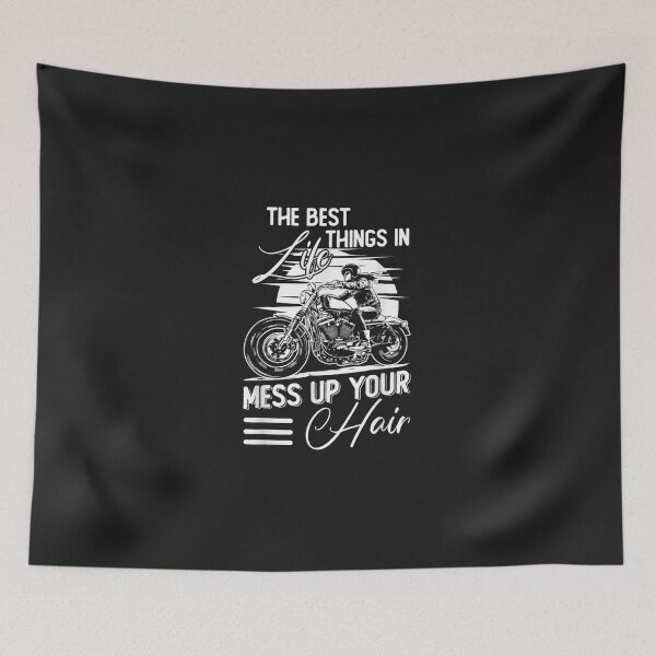 Item preview, The Best Things In Life Mess Up Your Hair Moto Racing Girl  designed and sold by JamilaJMyers.