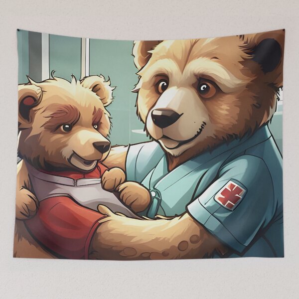Item preview, Teddy being cared for by a nurse designed and sold by Colin Bentham.