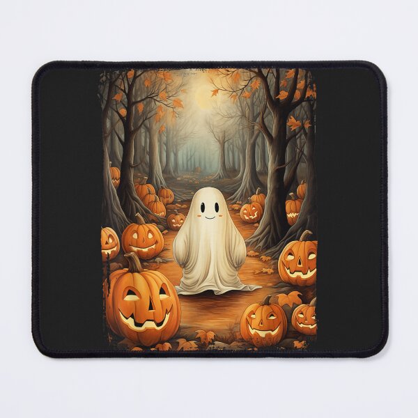 Item preview, Vintage Cute Ghost Pumpkin Autumn Halloween Gothic Painting  designed and sold by JamilaJMyers.