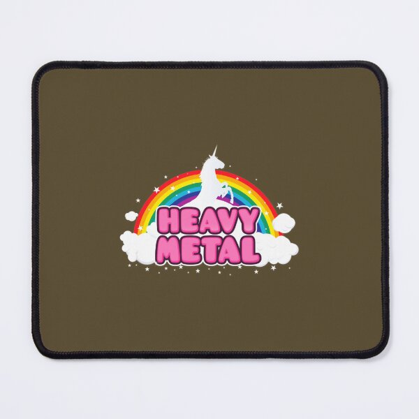 Item preview, HEAVY METAL! (Funny Unicorn  Rainbow Mosh Parody Design) Metal Print 	 designed and sold by lcqsvnrgmah74.