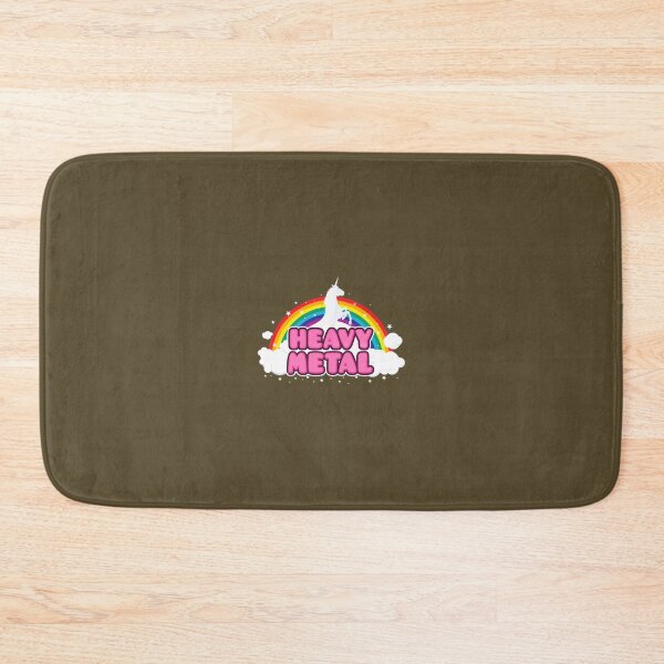 Item preview, HEAVY METAL! (Funny Unicorn  Rainbow Mosh Parody Design) Metal Print 	 designed and sold by lcqsvnrgmah74.