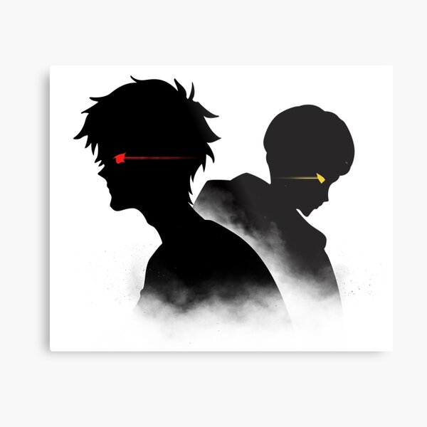 Devilman Crybaby - Ryo and Akira Silhouette Metal Print