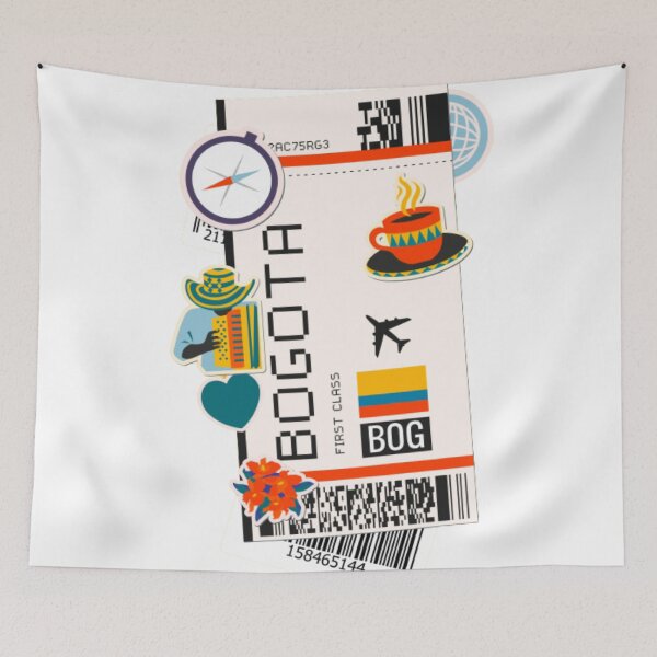 Item preview, Bogota Colombia Boarding Pass designed and sold by funnylifeusa.