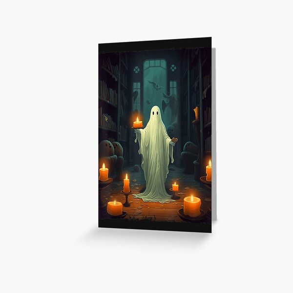 Item preview, Vintage Ghost Reading Book Librarian Halloween Teachers Kids  designed and sold by JamilaJMyers.