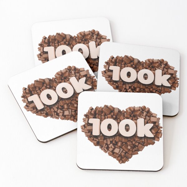 Item preview, 100k Likes 3d Text on Chocolate Chunks designed and sold by Hammadalikhn.