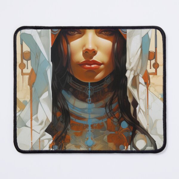Item preview, Sci-Fi Priestess - Futuristic Woman Portrait Inspired by Moebius designed and sold by Vril Design.
