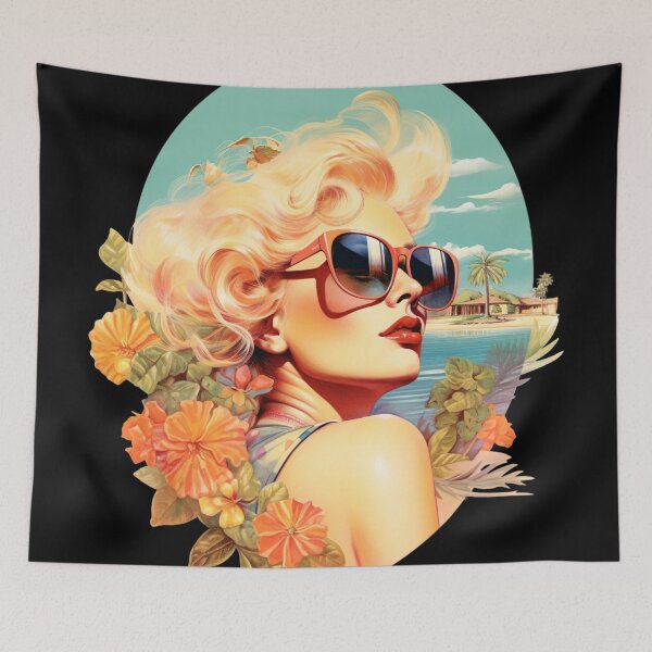 Item preview, Retro Girl with sunglasses designed and sold by DarkFablecation.
