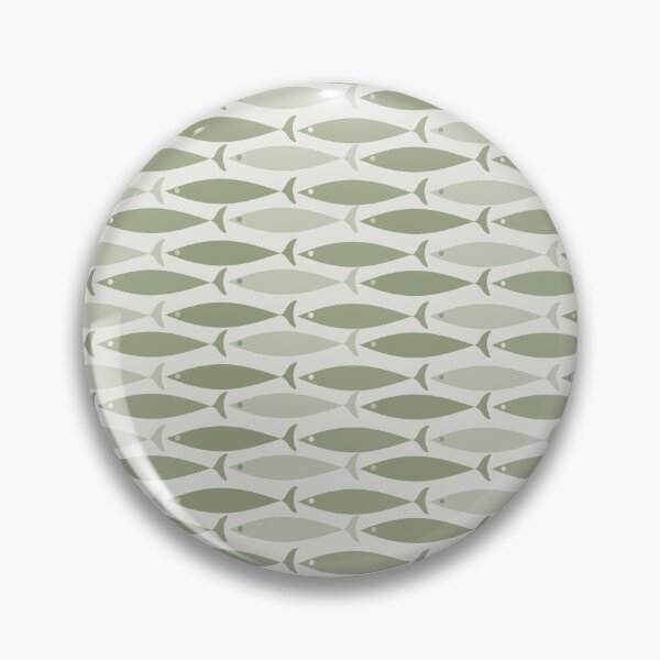 Item preview, Mid Century Modern Fish Stripe Pattern Sage Green designed and sold by kierkegaard.