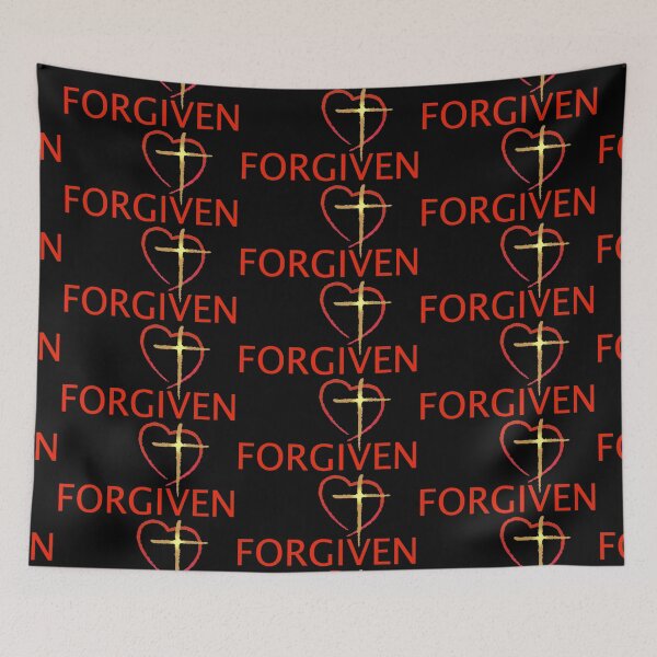 Item preview, Jesus Christ Cross Forgiven Christian Bible Verse Quote designed and sold by john316store.