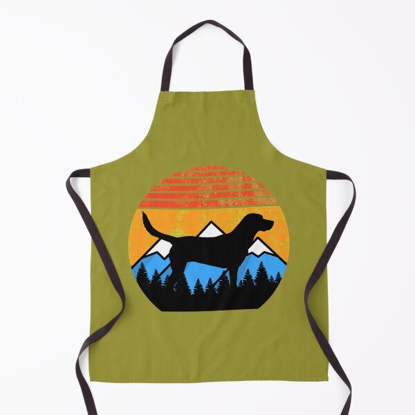 Item preview, Retro Distressed Vintage Sunset Mountains and Forest Labrador Dog designed and sold by hdwrxmufgk15.