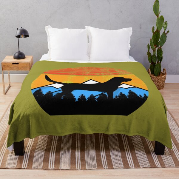 Item preview, Retro Distressed Vintage Sunset Mountains and Forest Labrador Dog designed and sold by hdwrxmufgk15.